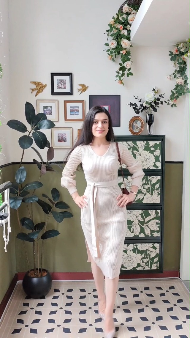 Dressystar Womens Fall Pullover Sweater Dress Crewneck Long Sleeve